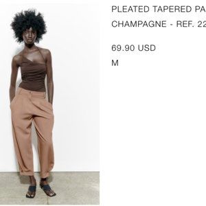 Pleated Tapered Pants